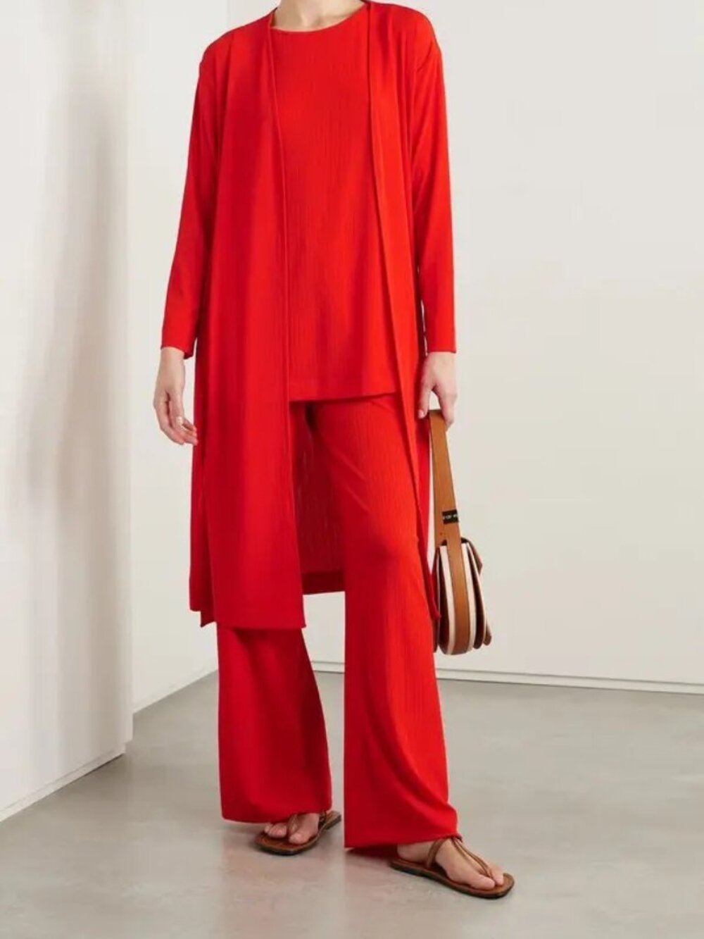 MaxMara Deep Orange Belted Duster